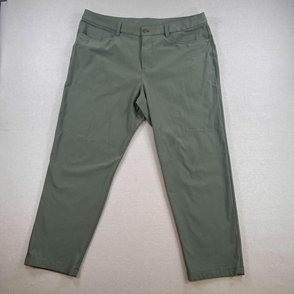 Lululemon ABC Classic Fit Pant Men 38 Green Warpstreme Chino Stretch Golf M5AQHS